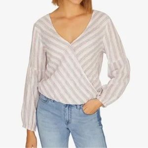 Sanctuary “The Collector” Crossover Striped Top